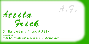 attila frick business card